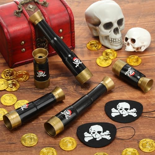 Libima Pirate Eye Patches and Telescopes Set for Kids