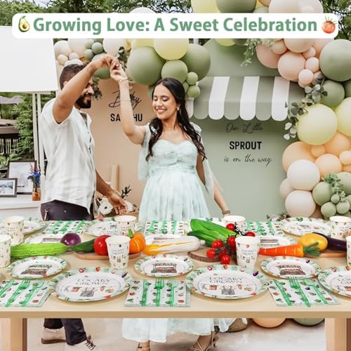 Locally Grown Baby Shower Decor Plates Set 175pcs