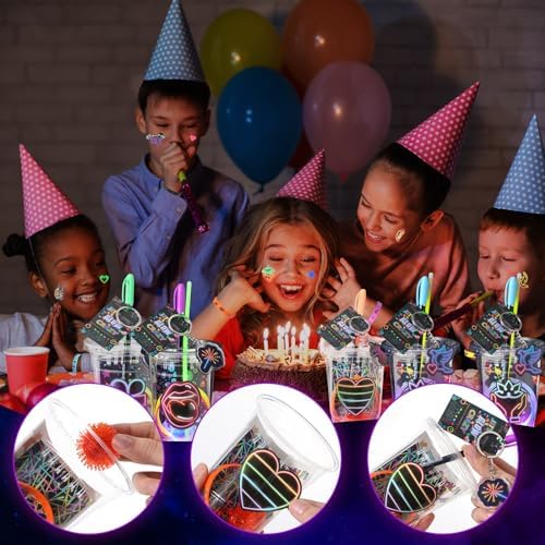191 Pcs Glow in the Dark Party Supplies for Kids Adults