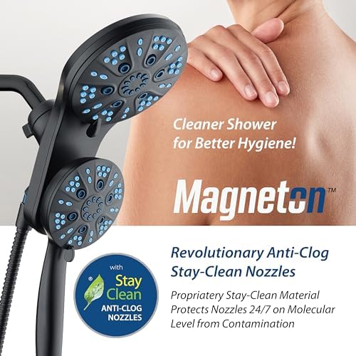 Magneton 48-Mode Luxury 3-Way Combo Shower System with Magnetic Docking