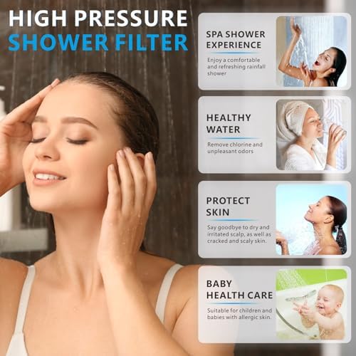 Voolan High Pressure Rain Shower Head with Handheld Spray Combo