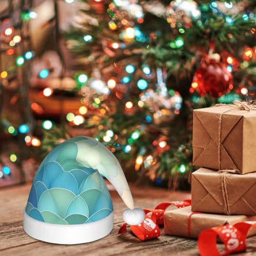 Augenstern Christmas Hat Pastel Mermaid Fishscale Santa Hat Unisex