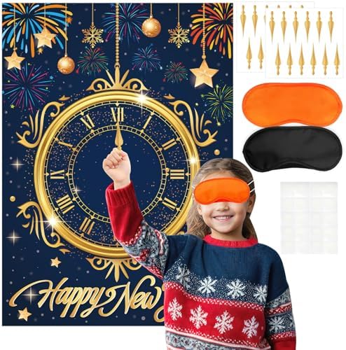 AUGSUN New Year Party Games with 24 Stickers