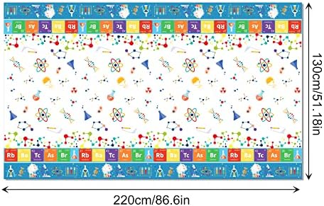 2 Pack Science Party Tablecloth with Lab Decorations