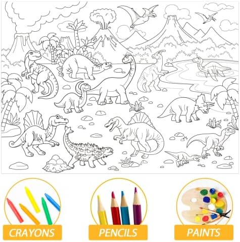 Dinosaur Giant Coloring Poster for Kids