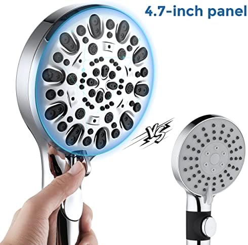 Iopsk 7 Spray Handheld Shower Head with OnOff Switch