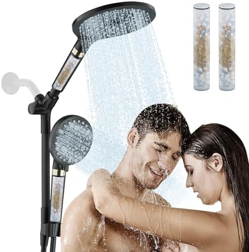 HANLIAN Dual Shower Head with Handheld Spray Combo