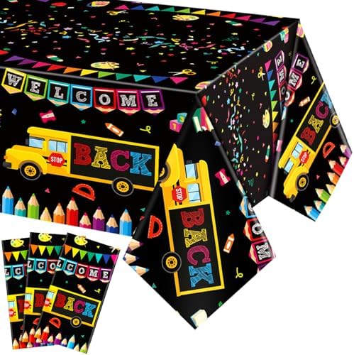 3 Pcs School Theme Party Tablecloth for Back to School