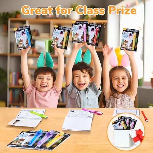 JoyCat 24Pc Invisible Ink Pens with UV Light for Kids