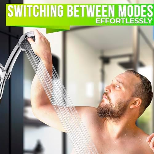 5-Mode Handheld Shower Head with 49 Ft Hose