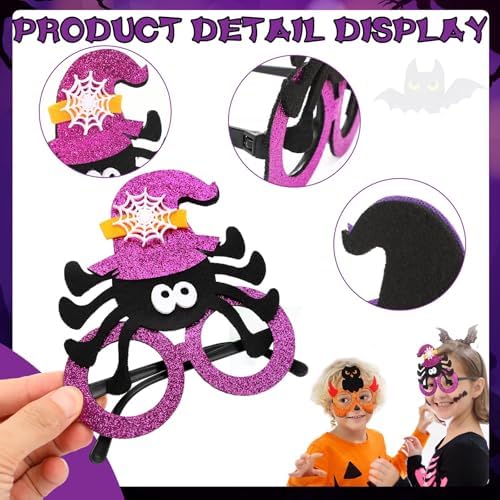 VOCOOL Halloween Photo Props and Glitter Glasses Set
