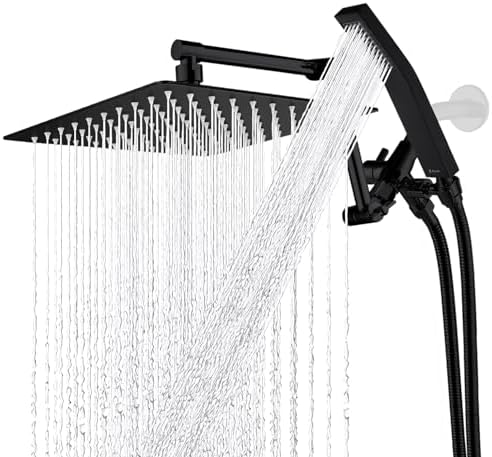 G-Promise All Metal 10 Inch Rainfall Shower Head with Handheld Spray Combo