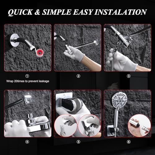 14 Inch Rainfall Shower Head with 11 Modes Handheld Combo
