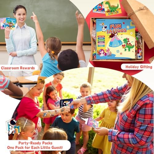 288PCS Glow Temporary Tattoos Kids Party Favor Set