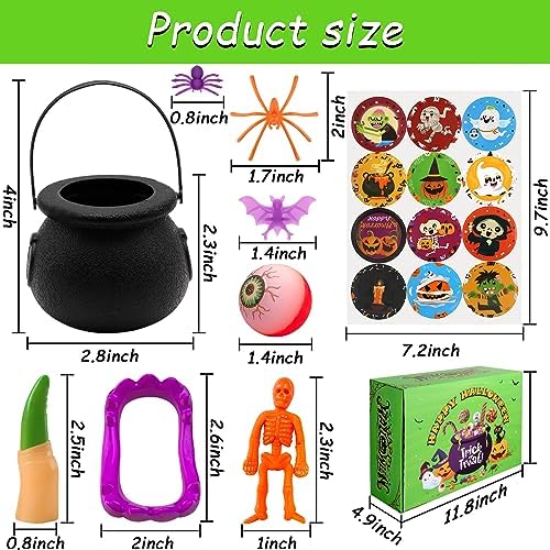 168 PCS Halloween Party Favors Witchs Cauldron Set