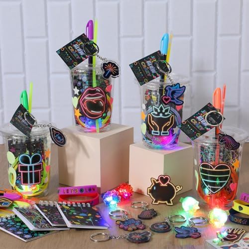191 Pcs Glow in the Dark Party Supplies for Kids Adults