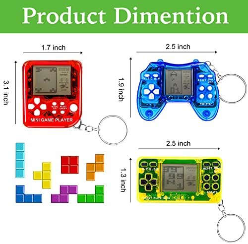 12 PCS Video Game Keychain Party Favors