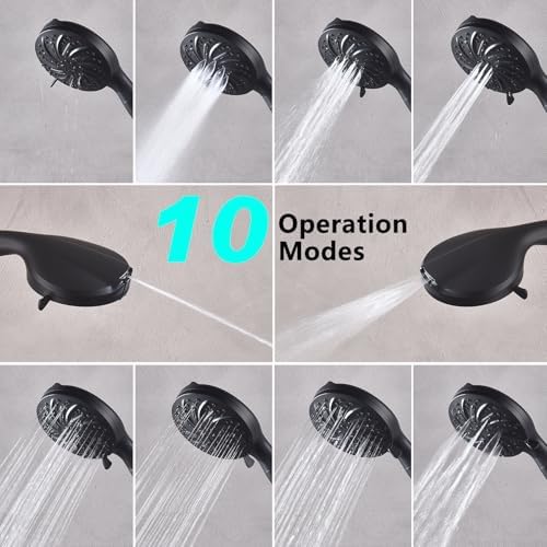 GXCROR All Metal Shower Head Combo with 1299 Extension Arm and 71 Hose