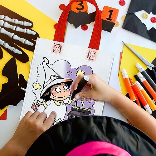 Kacctyen 45 Pcs Halloween Coloring Goodie Bags Reusable