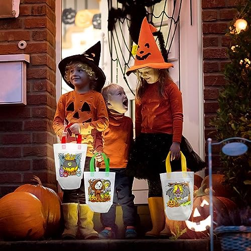Kacctyen 45 Pcs Halloween Coloring Goodie Bags Reusable