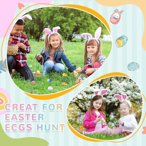 12 Pack Prefilled Paper Mache Eggs with Stuffed Animals and Painting Kit