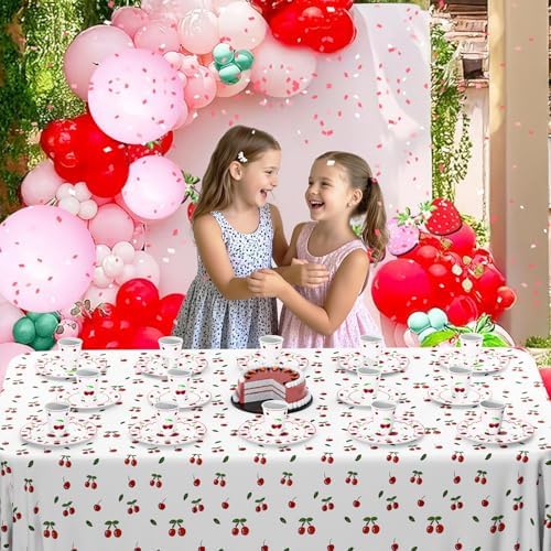 MEHOFOND 168Pcs Cherry Birthday Party Supplies Set