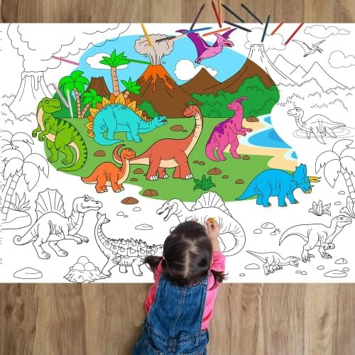 Dinosaur Giant Coloring Poster for Kids