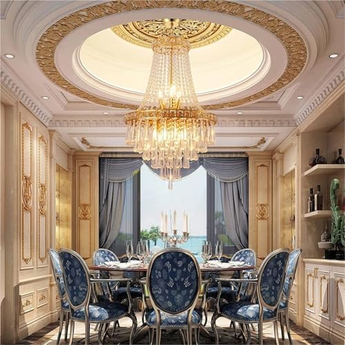 European Crystal Chandeliers Luxury Lampshade Pendant Light