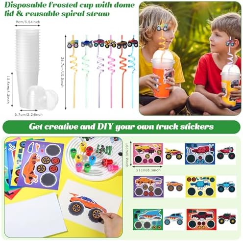 HyDren 211 Pcs Truck Party Favors Gift Set