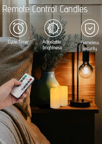Waterproof Flameless Remote Control Candles 2-Pack Ivory