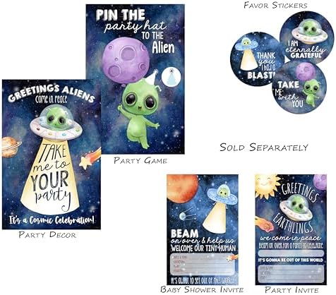 Pin The Party Hat To The Alien Space Themed Kids Game