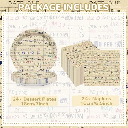 48 Pcs Vintage Book Club Party Supplies