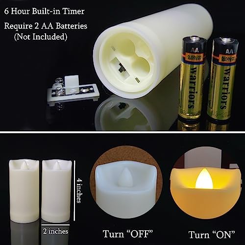 EZiKitchen LED Battery Operated Candles 2x4 Inch