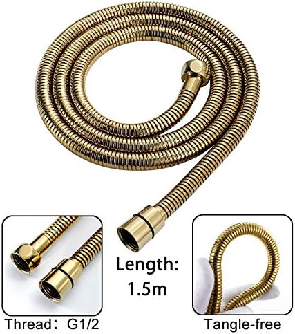 Titanium Gold Handheld Shower Head Set with 3 Modes
