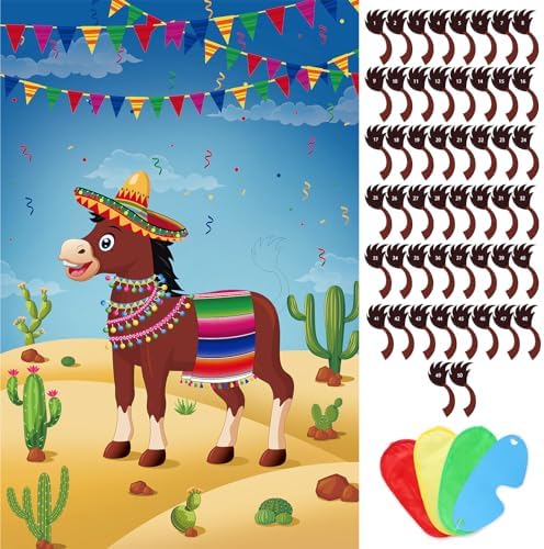 Hooqict Pin The Tail On The Donkey Game Set