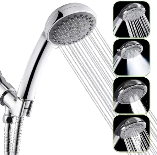 5-Mode Handheld Shower Head with 49 Ft Hose