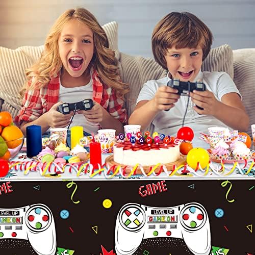 Tatuo 3 PCS Video Game Table Cover Cool Black