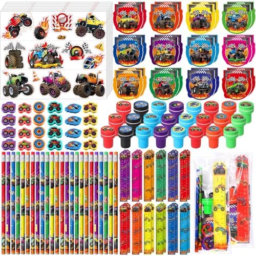 Cholemy Monster Truck Party Favors 144 pcs Set
