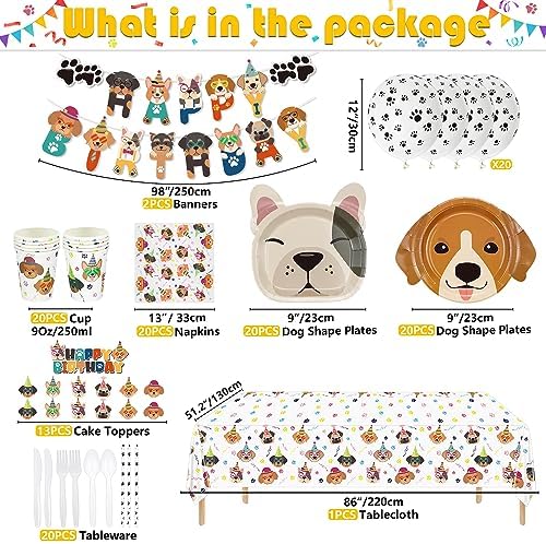 Hegbolke Dog Birthday Party Supplies Set of 20