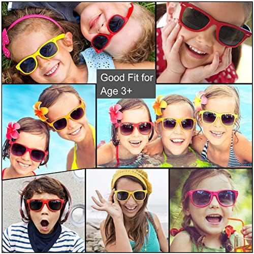 GINMIC Kids Sunglasses Party Favors 12 Pack Neon