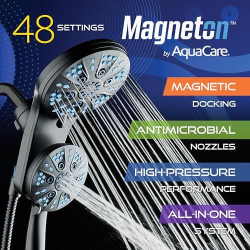 Magneton 48-Mode Luxury 3-Way Combo Shower System with Magnetic Docking