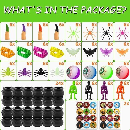 168 PCS Halloween Party Favors Witchs Cauldron Set