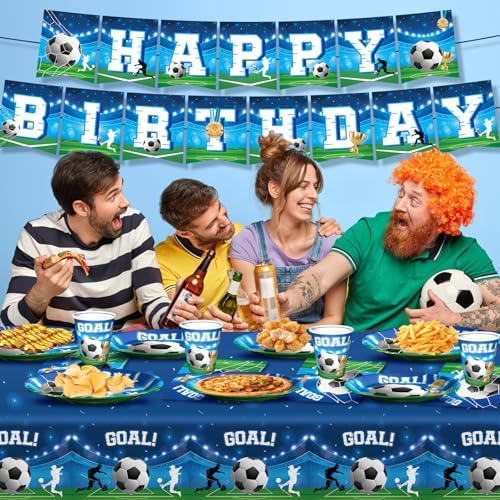 Soccer Birthday Party Decorations Set for 24 Guests