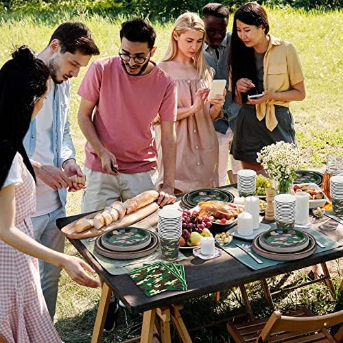 Durony 96 Piece Camouflage Party Supplies Set