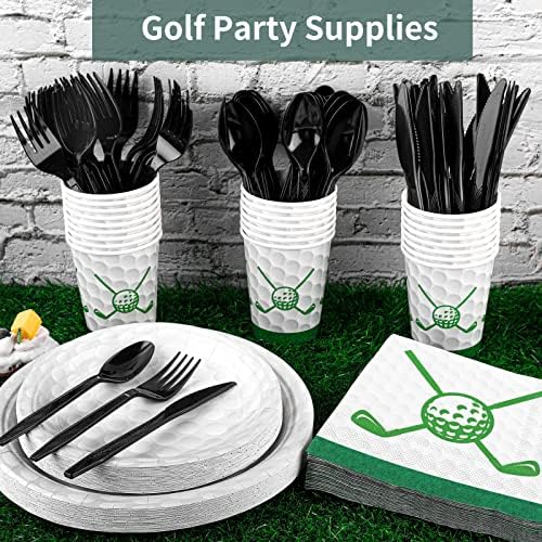Durony 168 Piece Golf Party Tableware Set for 24 Guests