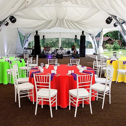 Kinlop 6 Pack Round Tablecloths 84 Inch Cow Print Plastic Table Covers