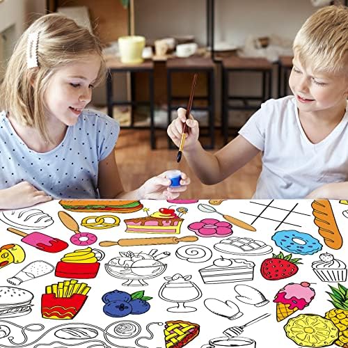 Giant Food Coloring Tablecloth for Kids
