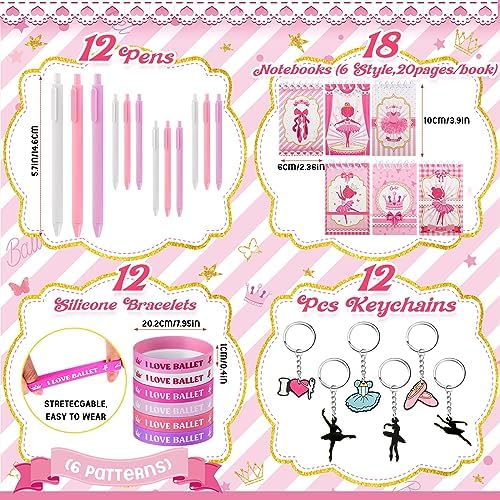 Yeaqee 98 Pcs Ballet Themed Party Favors Set