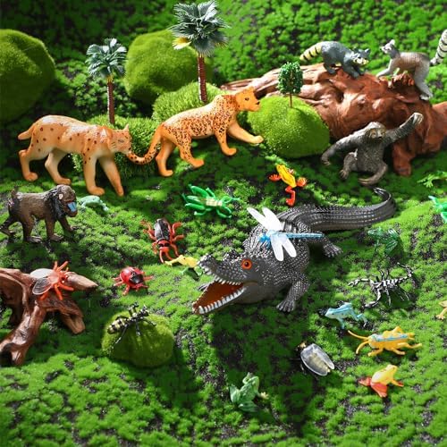 39 Pcs Rainforest Animal Figures Toy Set