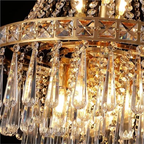 European Crystal Chandeliers Luxury Lampshade Pendant Light